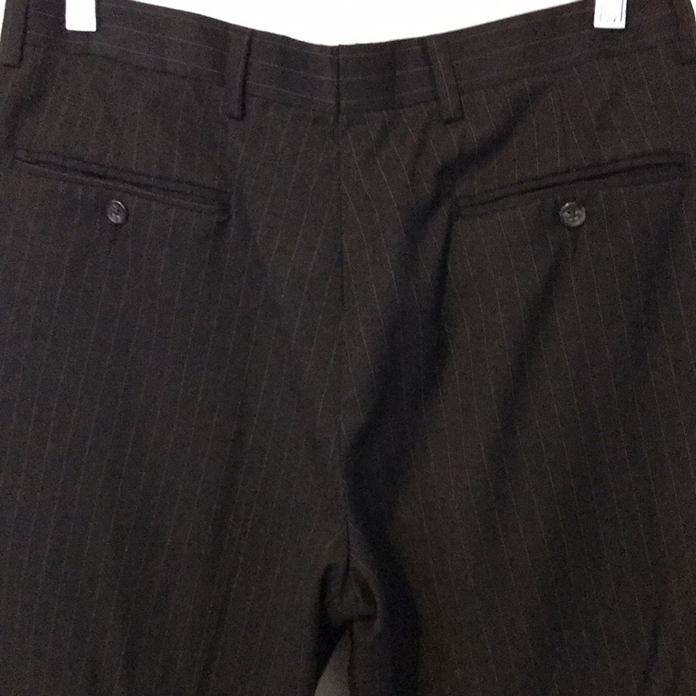 CAMBRIDGE CLASSICS DRESS PANTS SIZE 32Wx29L BLACK WITH PIN STRIPES - Picture 5 of 7